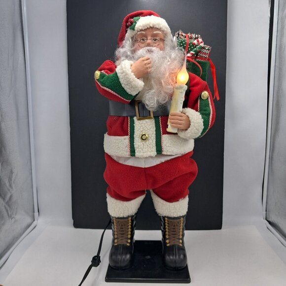 Holiday Creations Animated 29” Mr. Santa Claus Animated 1998 Works Well - Picture 1 of 10